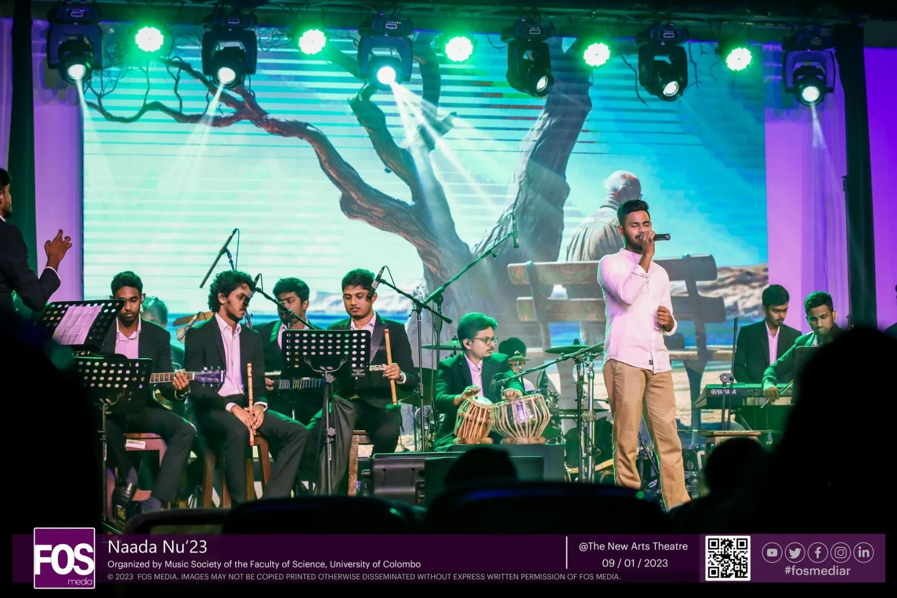 Sahan singing with the ensemble at the Naada Nu 23 annual concert