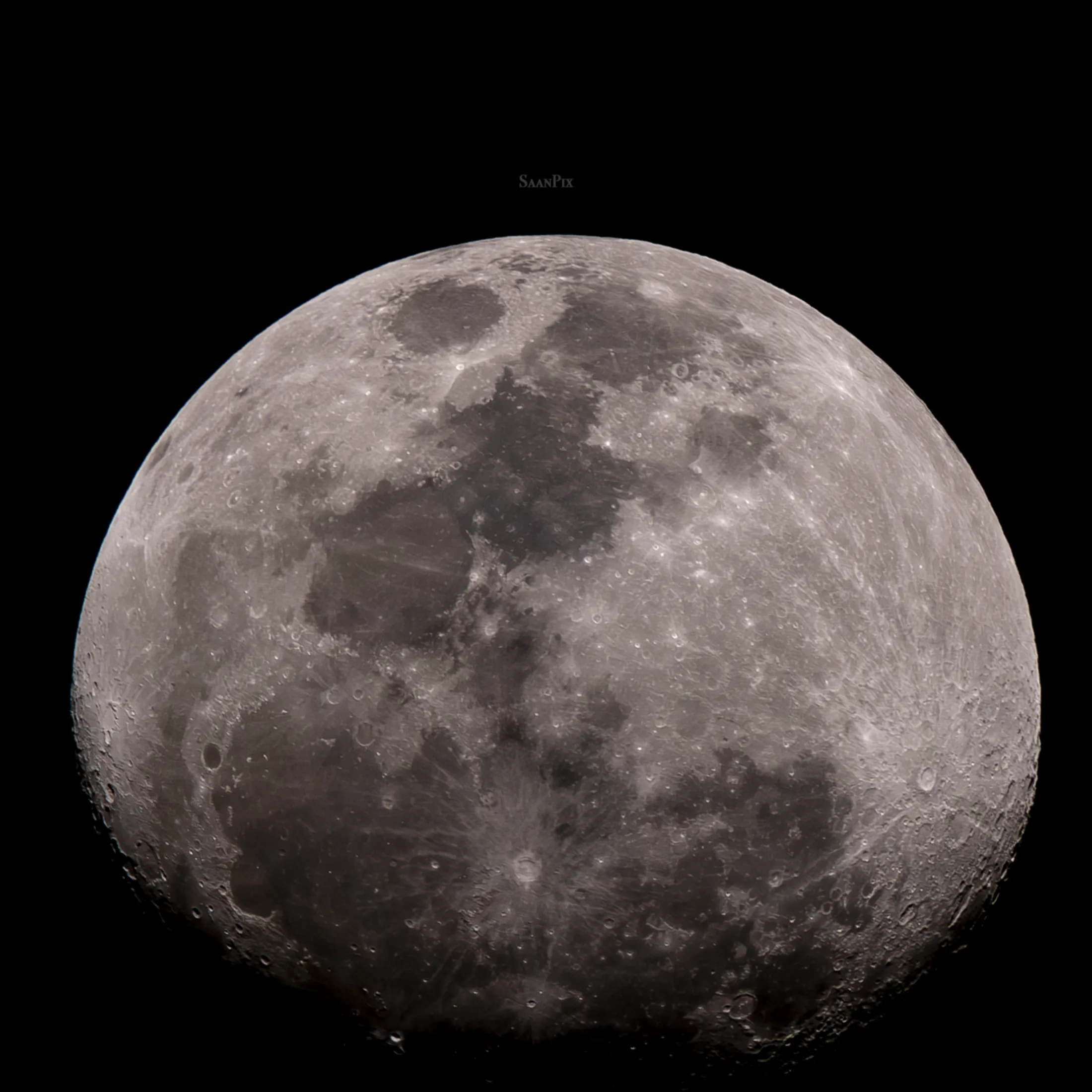 Detailed full Moon against a black sky
