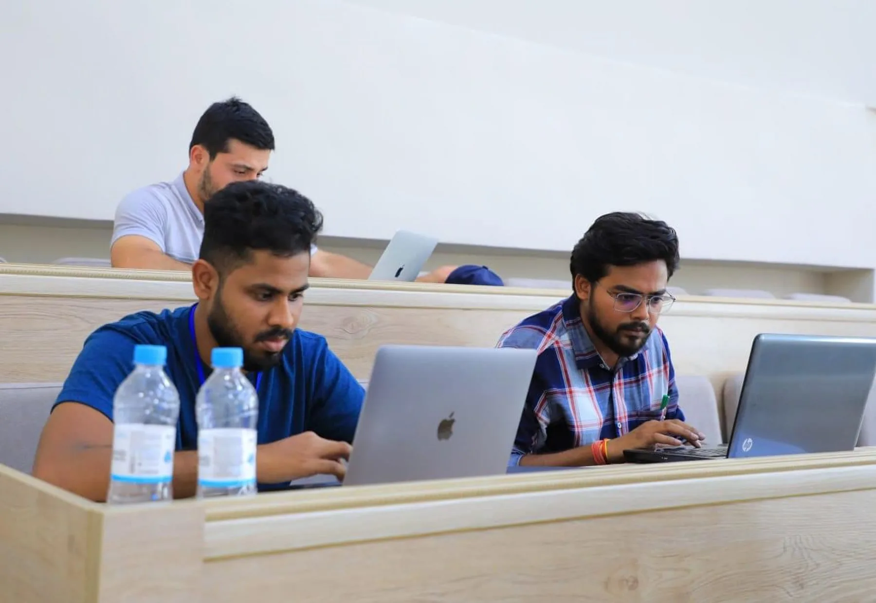 Participants working with scientific software during a computational session